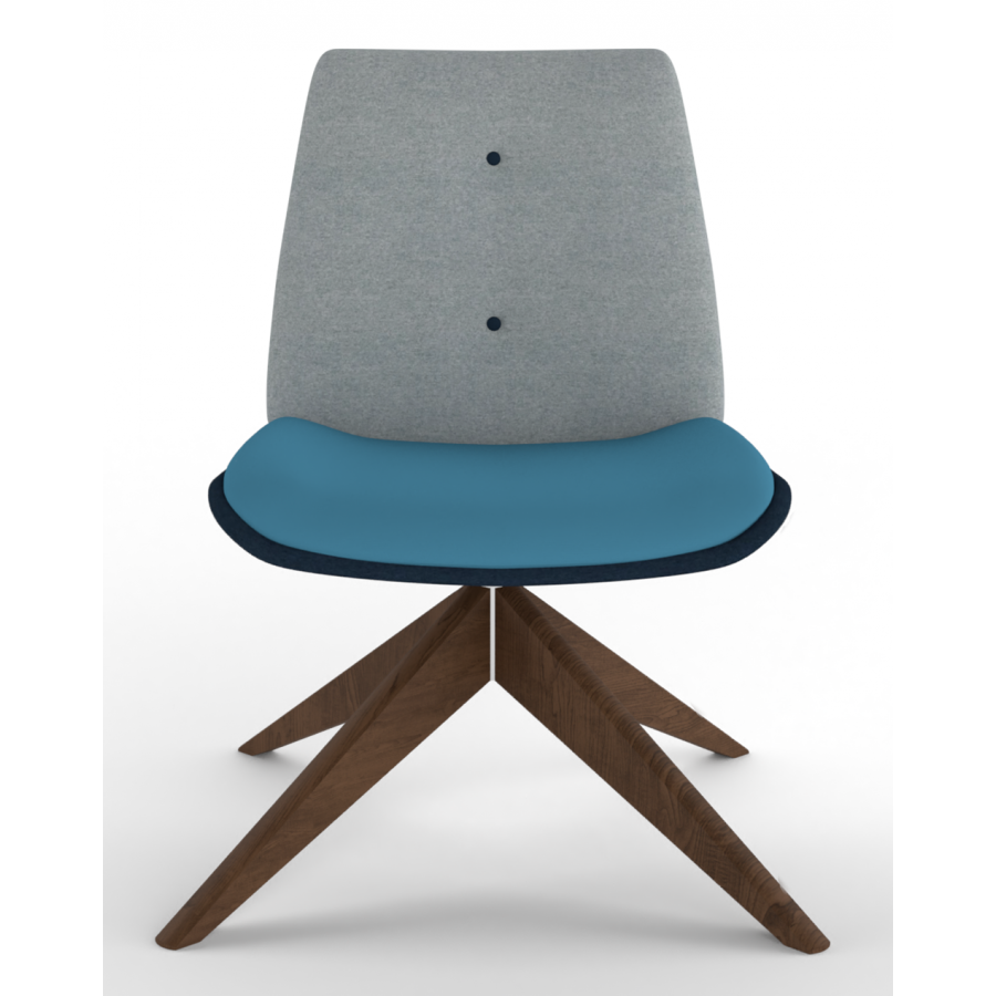 Fresh Lounge Chair With Wooden Pyramid Base